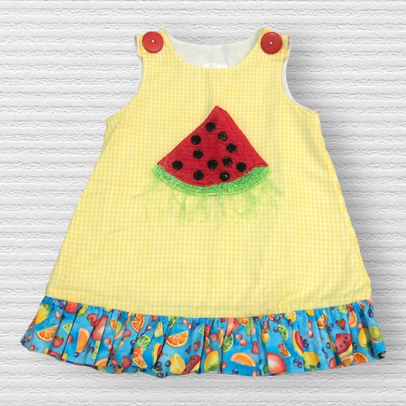 Ritzy Tots Watermelon Fruit Dress - Picture 1 of 6